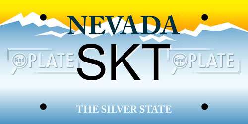 SKT Nevada License Plate