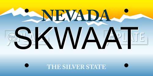 SKWAAT Nevada License Plate