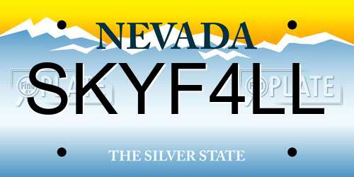 SKYF4LL Nevada License Plate