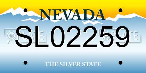 SL02259 Nevada License Plate