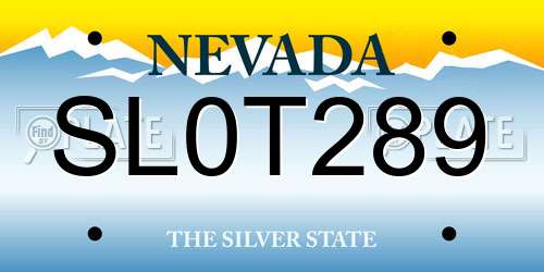 SL0T289 Nevada License Plate