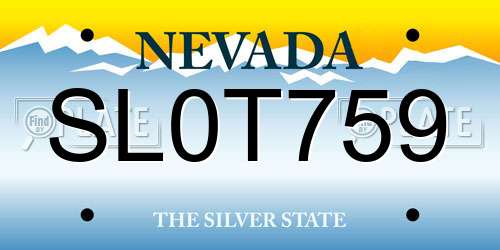 SL0T759 Nevada License Plate