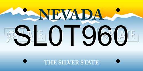 SL0T960 Nevada License Plate
