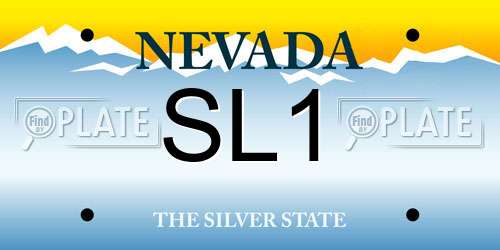 SL1 Nevada License Plate