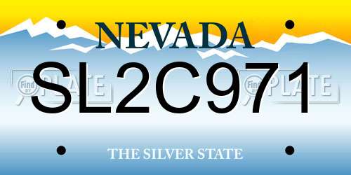 SL2C971 Nevada License Plate