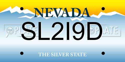 SL2I9D Nevada License Plate