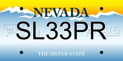 SL33PR Nevada License Plate