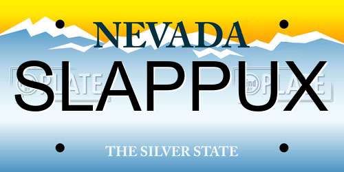 SLAPPUX Nevada License Plate