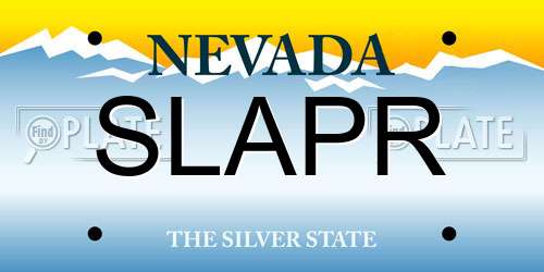 SLAPR Nevada License Plate