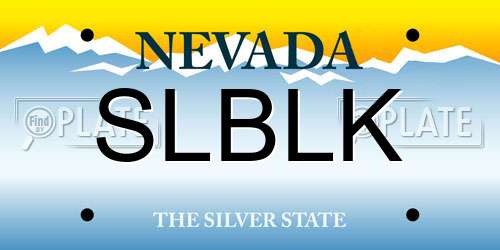 SLBLK Nevada License Plate