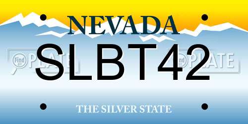 SLBT42 Nevada License Plate