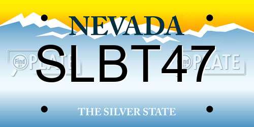 SLBT47 Nevada License Plate