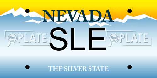 SLE Nevada License Plate