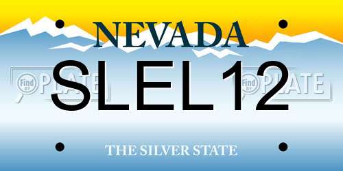 SLEL12 Nevada License Plate