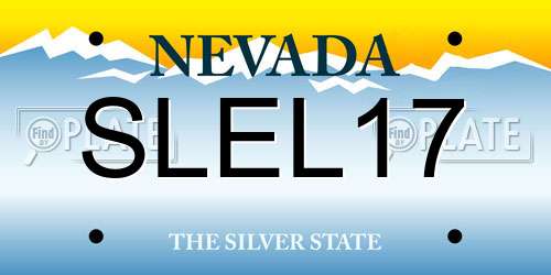 SLEL17 Nevada License Plate