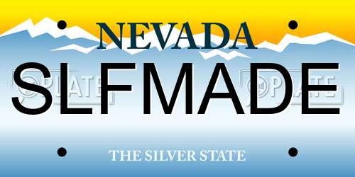 SLFMADE Nevada License Plate