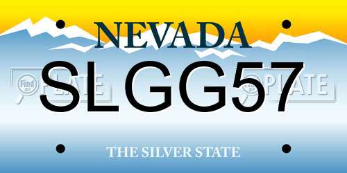 SLGG57 Nevada License Plate