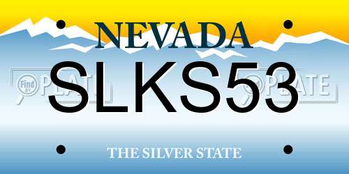 SLKS53 Nevada License Plate