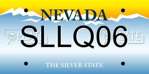 SLLQ06 Nevada License Plate