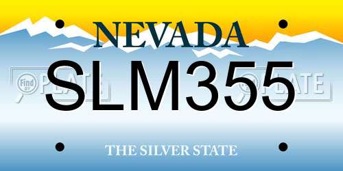 SLM355 Nevada License Plate