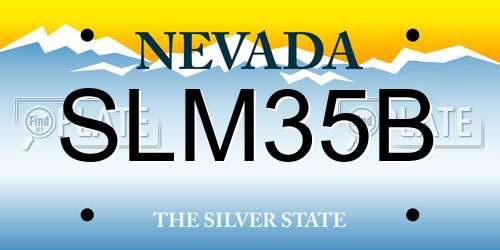 SLM35B Nevada License Plate