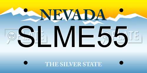 SLME55 Nevada License Plate