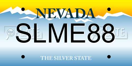 SLME88 Nevada License Plate
