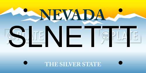 SLNETTT Nevada License Plate