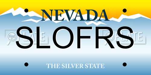 SLOFRS Nevada License Plate