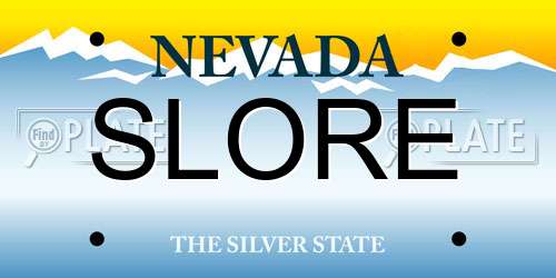 SLORE Nevada License Plate
