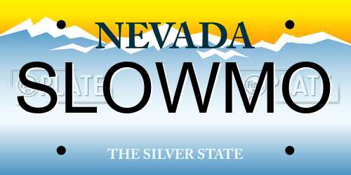 SLOWMO Nevada License Plate