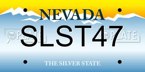 SLST47 Nevada License Plate
