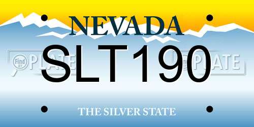 SLT190 Nevada License Plate