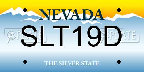 SLT19D Nevada License Plate