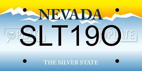 SLT19O Nevada License Plate