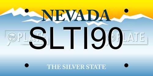 SLTI90 Nevada License Plate