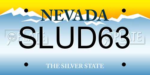 SLUD63 Nevada License Plate