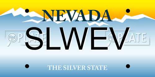 SLWEV Nevada License Plate