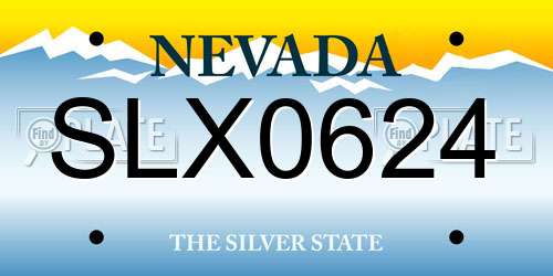 SLX0624 Nevada License Plate