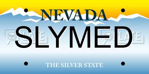 SLYMED Nevada License Plate