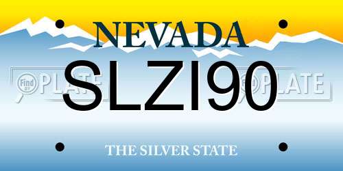 SLZI90 Nevada License Plate