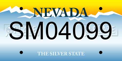 SM04099 Nevada License Plate