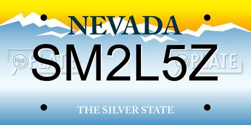SM2L5Z Nevada License Plate