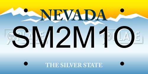 SM2M1O Nevada License Plate