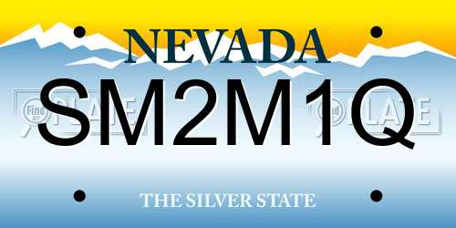 SM2M1Q Nevada License Plate