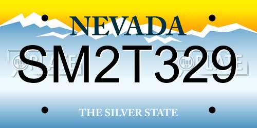 SM2T329 Nevada License Plate