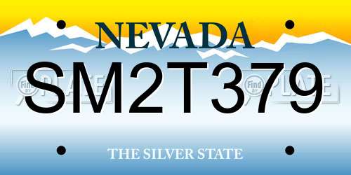 SM2T379 Nevada License Plate