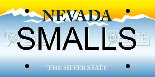 SMALLS Nevada License Plate