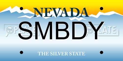 SMBDY Nevada License Plate