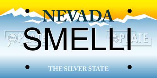 SMELLI Nevada License Plate